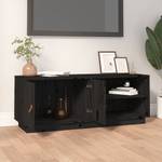 TV-Schrank D368 Schwarz - Massivholz - 34 x 40 x 105 cm