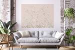 Poster Blumenmuster 601241 Beige - Naturfaser - Textil - 110 x 155 x 155 cm