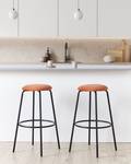 Tabouret de bar MORTON Noir - Orange