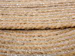 Tapis tressé AKBELEN Beige - Fibres naturelles - 140 x 140 x 140 cm