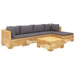 Garten-Lounge-Set 3028565-12 (6-teilig) Grau - Massivholz - Holzart/Dekor - 69 x 60 x 69 cm