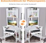 Schreibstisch mit Ablagen Weiß - Holzwerkstoff - 70 x 172 x 70 cm