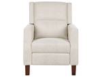 Fauteuil de relaxation EGERSUND Beige - Crème - Chêne foncé