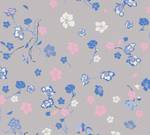 Floral Blau Rosa Wei脽 Grau Vliestapete