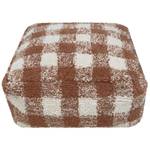 Coussin d'assise Vichy Marron - Fibres naturelles - 40 x 20 x 40 cm