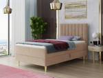 Boxspringbett Gold Mini Beige - Breite: 106 cm