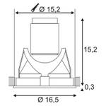 Einbaustrahler A-310427 Grau - Metall - 9 x 16 x 9 cm