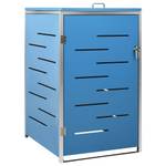 Abri à poubelles à roulettes 3010469-1 Bleu - Profondeur : 69 cm