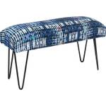 Banc Desna Bleu - Textile - 80 x 45 x 30 cm