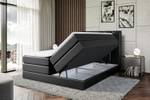 Boxspringbett BOXI1 KING Hochglanz Schwarz - Breite: 180 cm