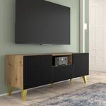 Fernsehtisch Ravenna PB RTV150 2D1S Beige - Schwarz - Gold - Holzwerkstoff - Kunststoff - 150 x 56 x 42 cm