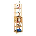 Badregal Bambus mit 7 Böden Braun - Bambus - Holzwerkstoff - 35 x 149 x 29 cm