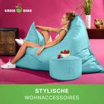 XXL Riesen Sitzsack 140x180cm + Hocker Hochglanz Himmelblau