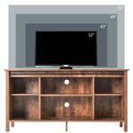 TV-Ständer Log-Stil Ⅱ Braun - Holzwerkstoff - Holz teilmassiv - 40 x 61 x 120 cm