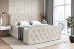 ALTDECOR Boxspringbett mit Topper - AMAY Ecru - Breite: 140 cm - H3