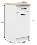 Meuble de Cuisine bas OLIWIA 50 1T 1S Blanc