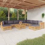 Garten-Lounge-Set 3028565-20 (11-teilig) Grau - Massivholz - Holzart/Dekor - 69 x 60 x 69 cm