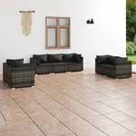 Salon de jardin (lot de 7) 3013635-15 Anthracite - Gris