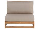 Lounge Set TIMOR 2-tlg Beige - Braun - Grau - Massivholz - 252 x 72 x 167 cm