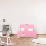 Kinderbett Schwan Braun - Pink - Weiß - Holzwerkstoff - Kunststoff - 77 x 60 x 143 cm