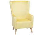 fauteuil à oreilles ONEIDA Chêne clair - Jaune