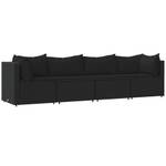 Garten-Lounge-Set 3029629-3 (4-teilig) Schwarz