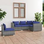 Salon de jardin (lot de 5) 3013636-1 Bleu - Bleu foncé - Gris