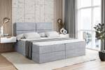 Boxspringbett GRATUN Hellgrau - Breite: 140 cm - H4