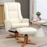 Relaxsessel mit Hocker 839-962V00CW Cremeweiß