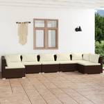 Garten-Lounge-Set (7-teilig) 3013633-5 Braun - Weiß - Metall - Polyrattan - 70 x 60 x 70 cm