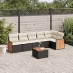 Gartensitzgruppe K3904(7-tlg) Schwarz - Massivholz - 69 x 62 x 62 cm