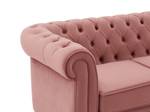 Canapé CHESTERFIELD Rose clair - Profondeur : 168 cm