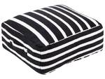 Coussin de sol SETTAT Noir - Blanc - Fibres naturelles - 50 x 20 x 50 cm