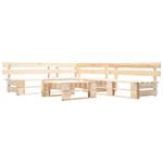 Garten-Sofagarnitur (4-teilig) 277486 Braun - Massivholz - Holzart/Dekor - 220 x 55 x 176 cm