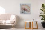Tableau peint Springing of a New Life Beige - Gris - Bois massif - Textile - 80 x 80 x 4 cm