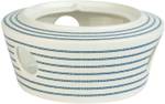 Teelicht Candy Stripe Stripe Blau - Porzellan - Stein - 17 x 8 x 17 cm
