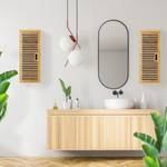 Armoire de salle de bain bambou Marron - Bambou - Bois manufacturé - 35 x 66 x 20 cm