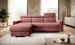 Ecksofa FRESA Pink - Ecke davorstehend links