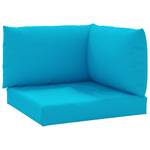 Coussin de palette (lot de 3) 3010062-2 Bleu - Textile - 60 x 6 x 60 cm