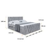 Boxspringbett ERNINA-Z Hellgrau - Breite: 160 cm - H3