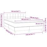 Boxspringbett 3017287-11 Dunkelgrau - 144 x 193 cm