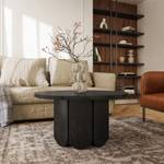 Table basse Soft Noir - En partie en bois massif - 78 x 41 x 78 cm