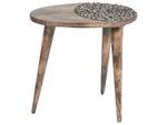 Table d'appoint KHETUA Marron - Doré - Bois massif - 54 x 52 x 54 cm