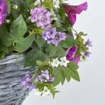 Hängende Kunstpflanze Petunie Violett - Kunststoff - 46 x 58 x 58 cm