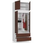 Surmeuble pour Armoire S90 2T CLP Imitation wengé - Blanc