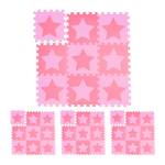 36 x Puzzlematte Sterne rosa-pink Hellrosa - Pink