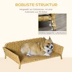 Rattan Hundesofa D04-218YL Metall - 53 x 25 x 84 cm