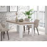 Table 160/206cm décor chêne blanchi Beige - Bois manufacturé - 207 x 75 x 90 cm