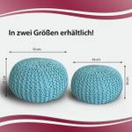 Pouf Sitzpouf Bodenkissen Puff Hocker Hellblau