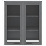 Highboard-Oberteil DE5827 Grau - Massivholz - 35 x 100 x 85 cm